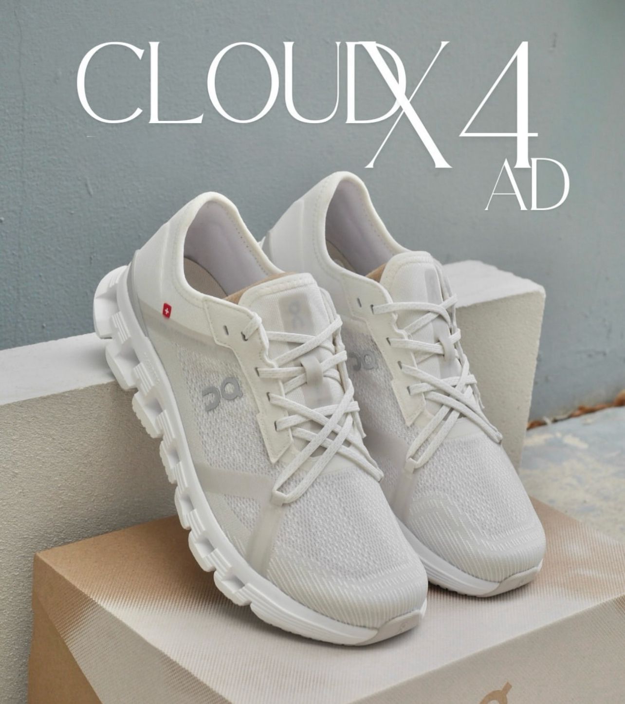 ON Cloud X 4 AD 鈥榃hite鈥?